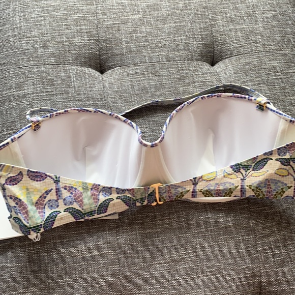 NWT Tory Burch Mosaic Underwire Bandeau Size L - Picture 3 of 4